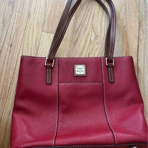 Red leather Lexington tote Dooney & Burke purse